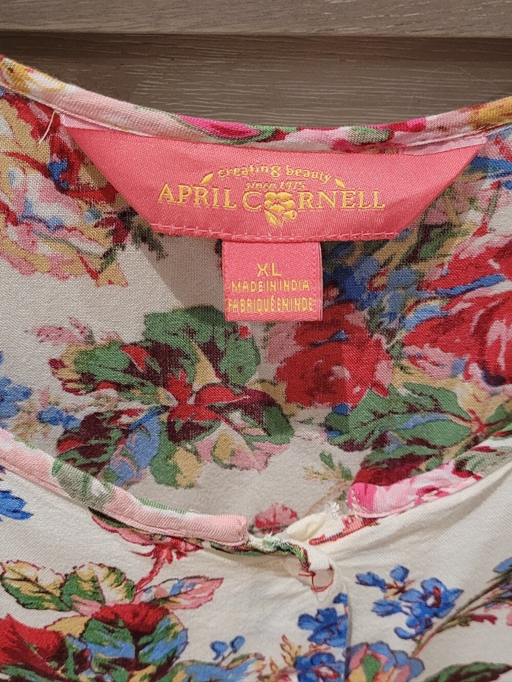 April Cornell Romantic Cottagecore Boho Floral Scoopneck Dress